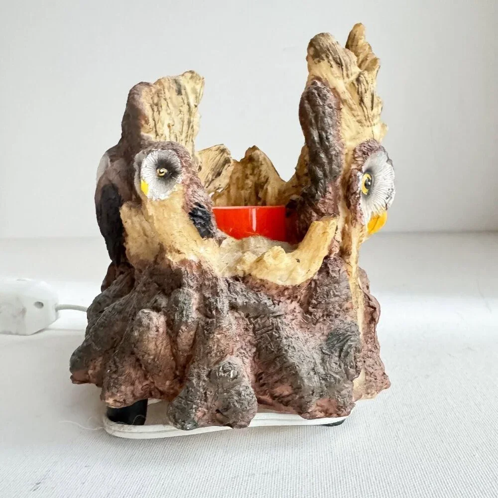 Vintage 70s Owl Theme Dimmer Lamp Small